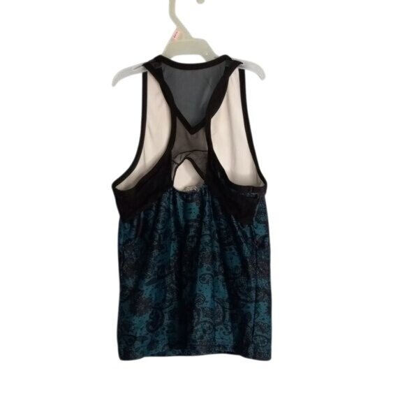 Rebel Athletic Large Youth CF Sleeveless Tank Top Racerback Mesh Paisley Gym - Picture 2 of 11